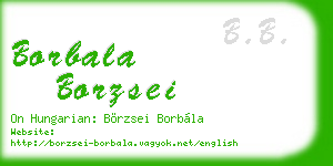 borbala borzsei business card